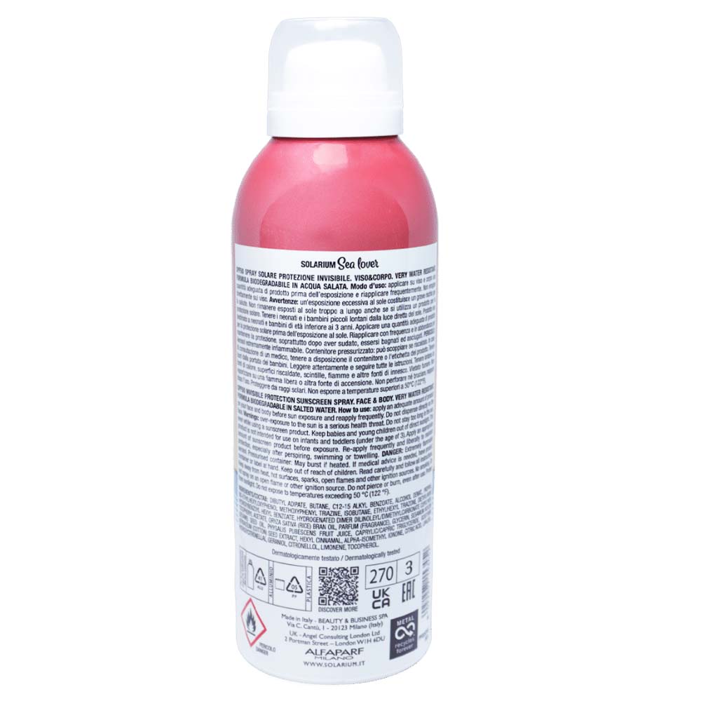 SOLARIUM SPF50 INVISIBLE PROTECTION SUNSCREEN SPRAY